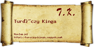 Turóczy Kinga névjegykártya